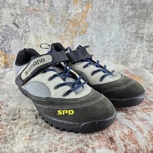 Shimano MTB Mountain Bike Shoes Mens 10.5 Gray Black SPD Cleat SH-M037 Cycling